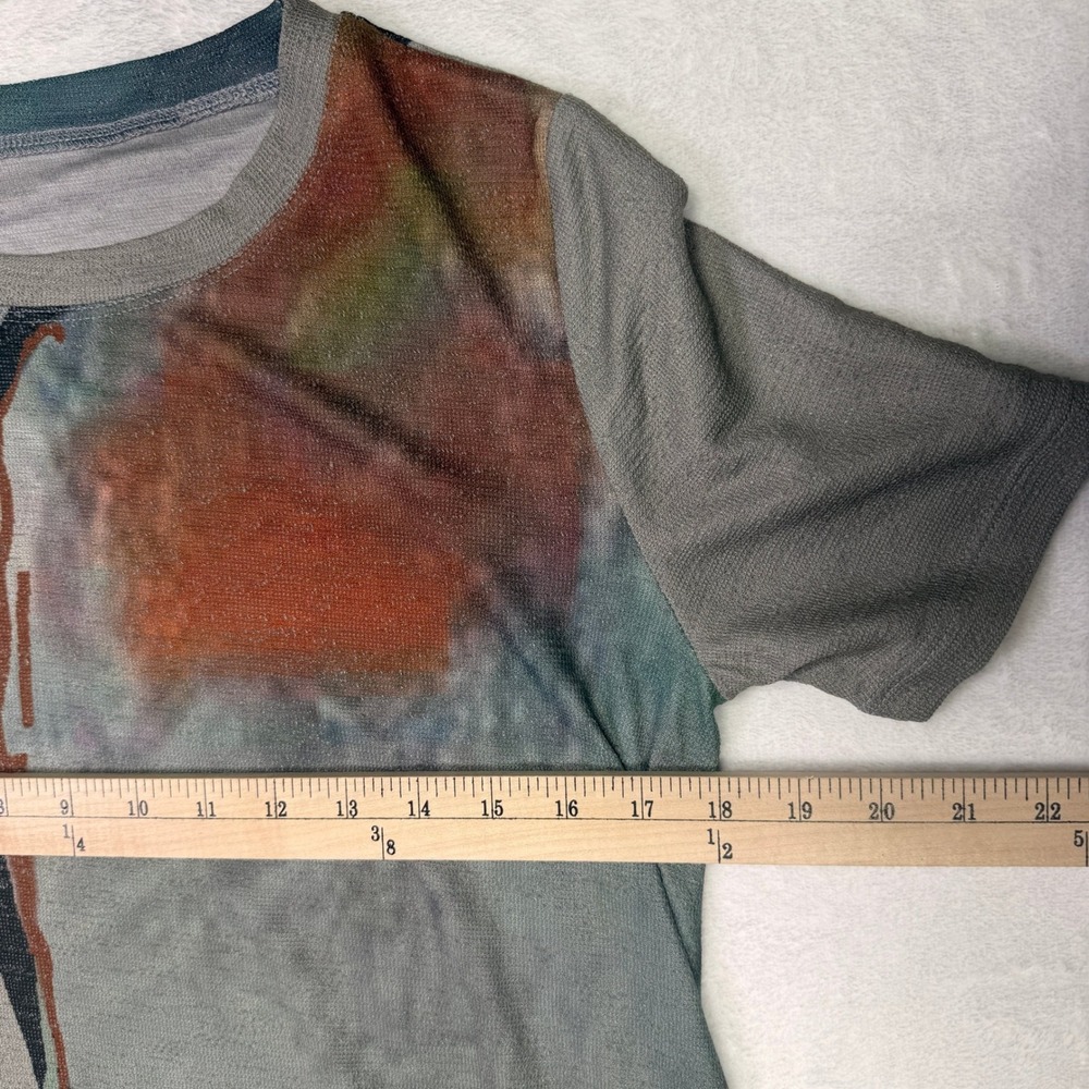 3 Potato Art to Wear Lagenlook Abstract Midi Dress Casual Short Sleeve A-Line XS - Picture 4 of 6